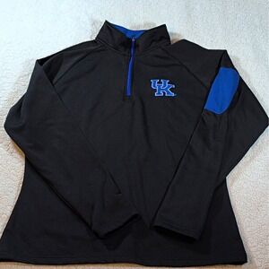Kentucky Wildcats Women's Size XL Black/Blue 1/4 Zip Pullover